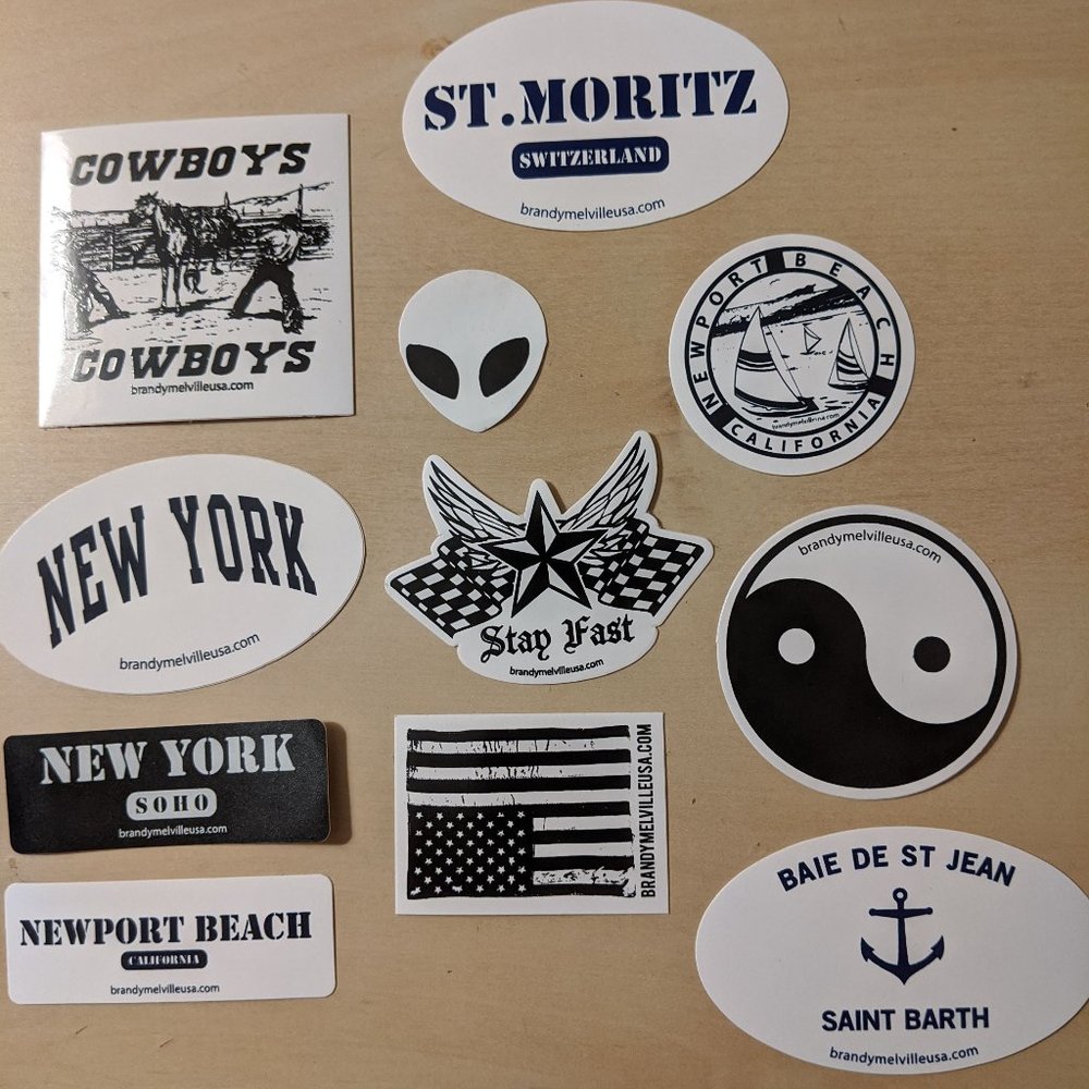 Brandy Melville Black and White Stickers